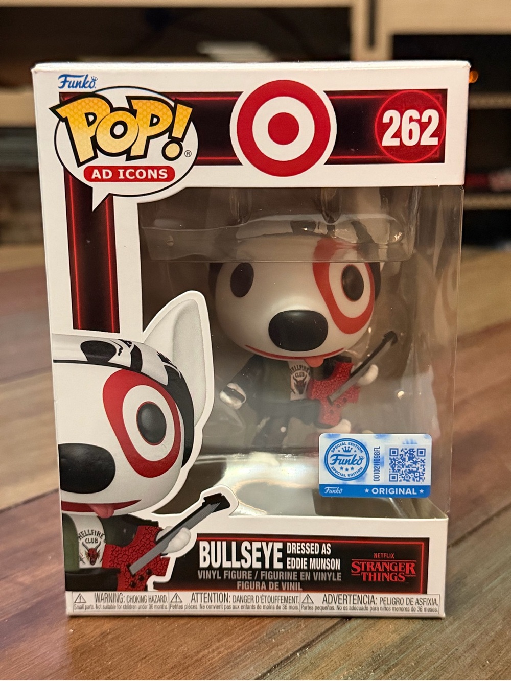 Funko Pop! Bullseye (Red, White, Black) #262 - Stranger Things Eddie Munson